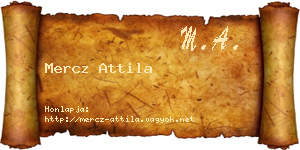 Mercz Attila névjegykártya